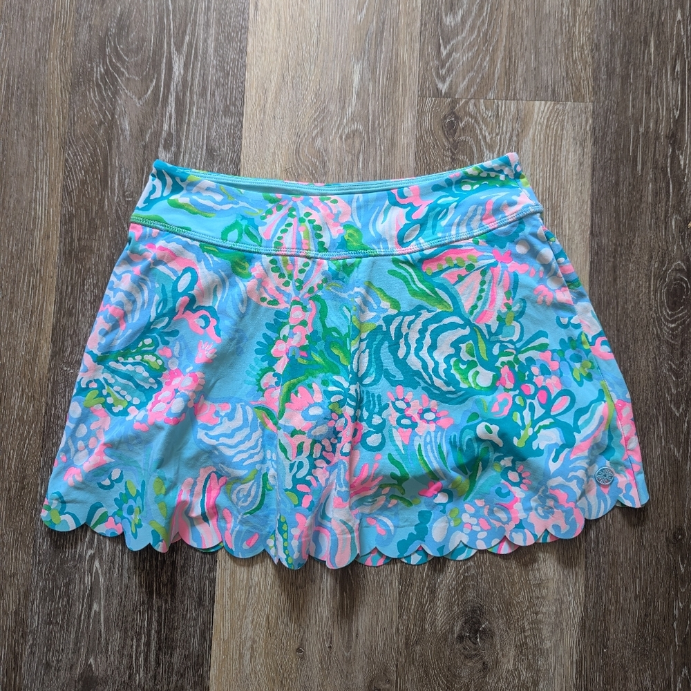 Lilly Pulitzer Blue Floral Skort size XXS